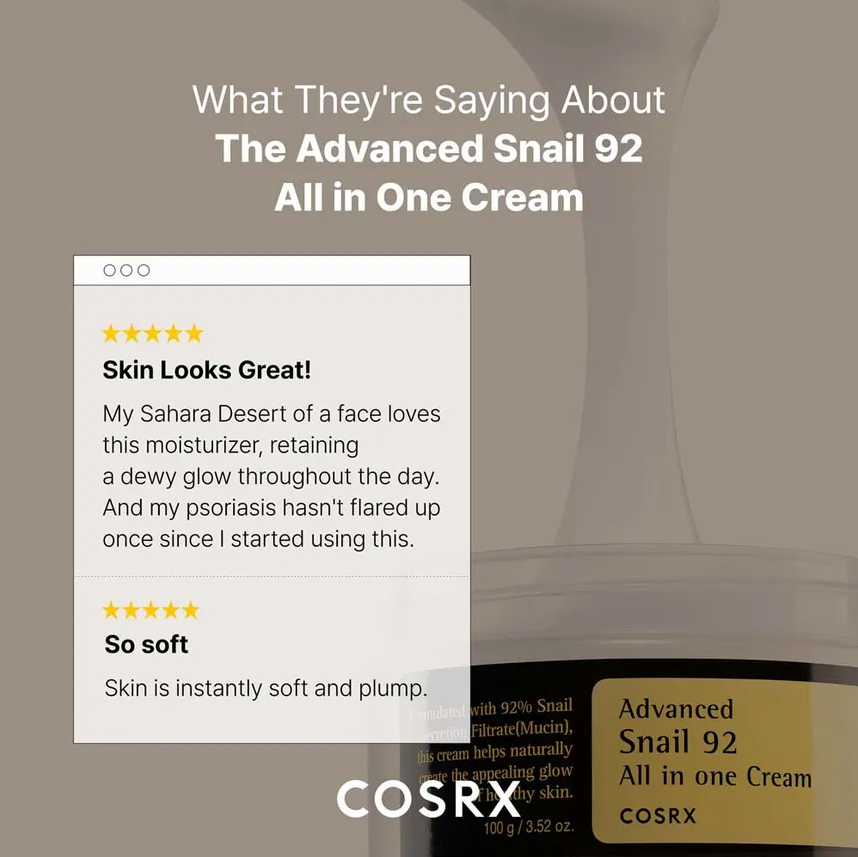 COSRX - Advanced Snail 92 All In One Cream | 100g