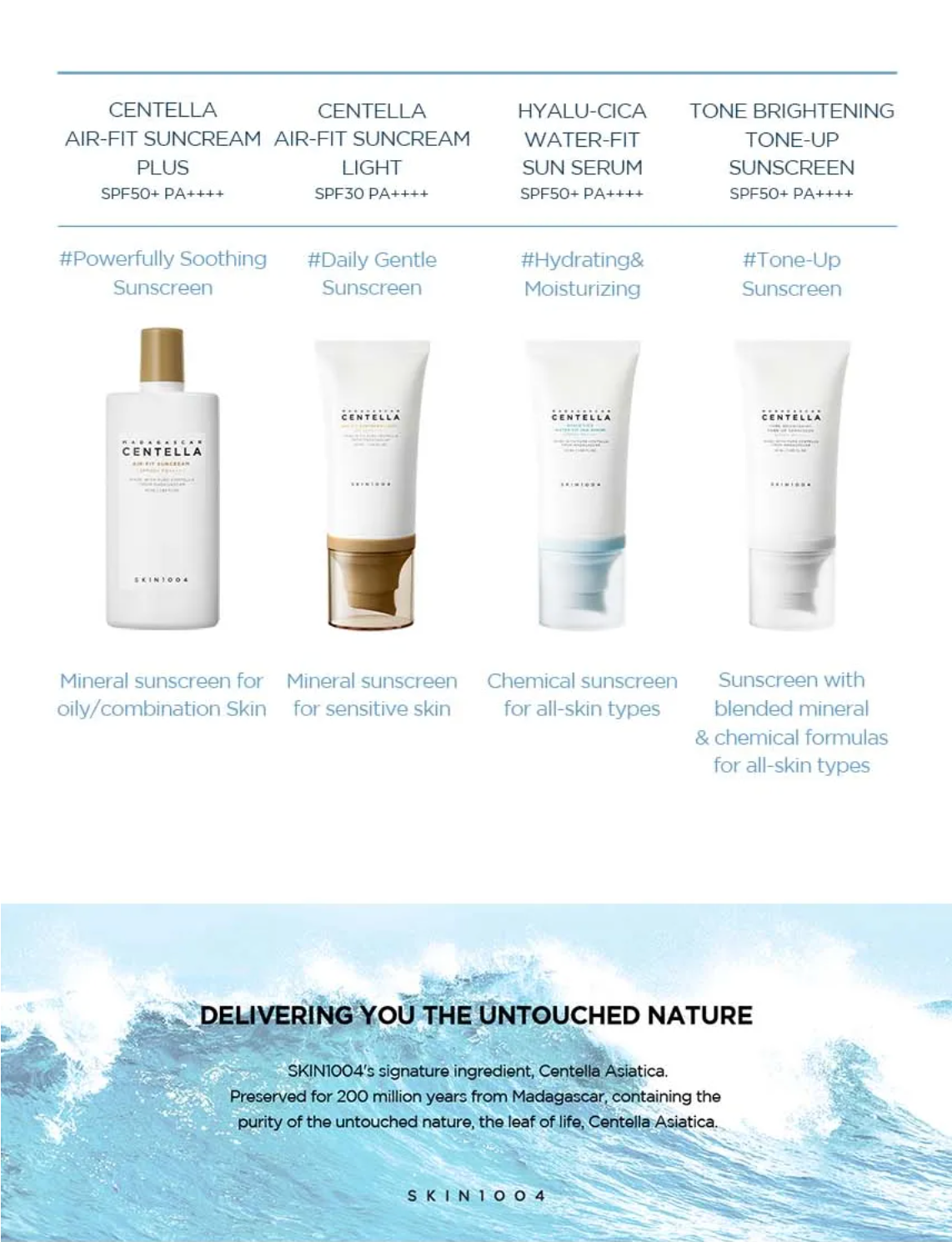 SKIN 1004 - Madagascar Centella Hyalu-Cica Water-Fit Sun Serum | 50ML